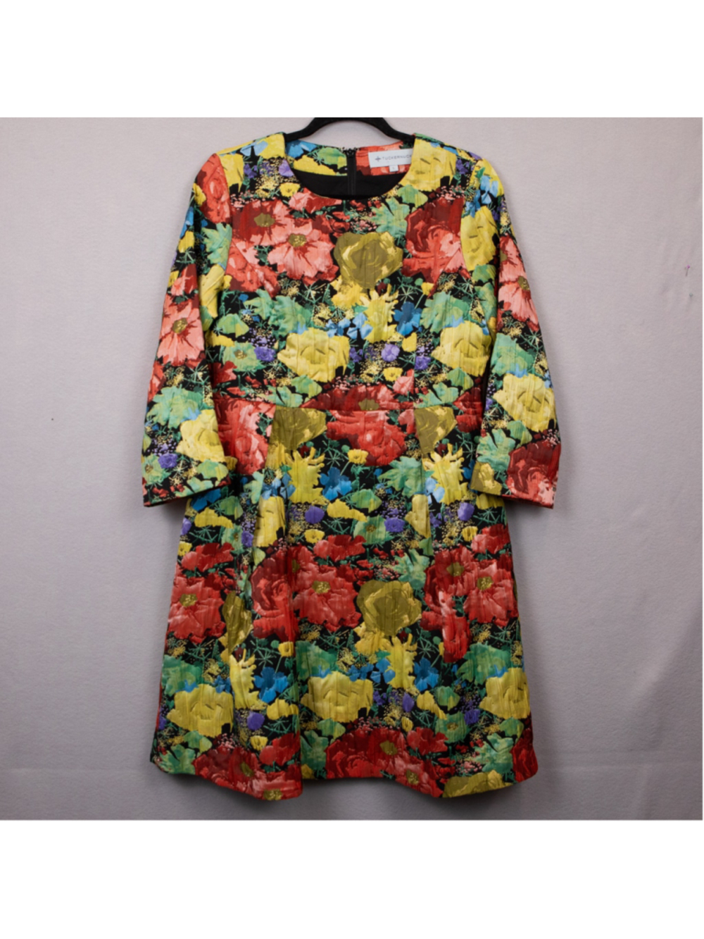 Tuckernuck floral jacquard a-line dress-L
